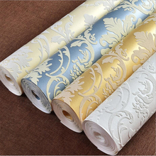 papel de parede Thickened simple European 3d stereo non-woven wallpaper Damascus living room bedroom sofa background wall paper 2024 - buy cheap