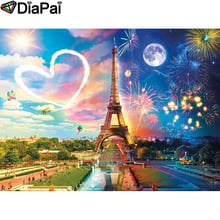 DIAPAI 5D DIY Diamond Painting 100% Full Square/Round Drill "Tower scenery" Diamond Embroidery Cross Stitch 3D Decor A22208 2024 - compre barato