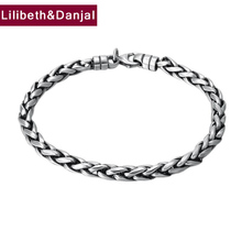 2020 Survival Couple Bracelet 100% Real 925 Sterling Silver Women Weave Rope chain friendship Chakra Bracelet Bangle Jewelry B21 2024 - buy cheap