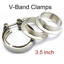 great quality new arrival 3.5'' inch V-Band Flange & Clamp Kit for Turbo Exhaust Downpipes Mild Steel Flange 2024 - buy cheap