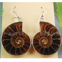 Free shipping Fashion Natural Ammonite Earrings Pair MC2758 2024 - buy cheap