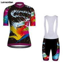 Sptgrvo lairschdan 2019 feminino colorido kit camisa de ciclismo mtb conjunto roupas bicicleta ropa ciclismo terno ciclo wear 2024 - compre barato