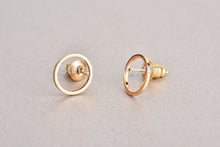 Jisensp 30pcs/lot Brass Hollow Round Stud Earrings Tiny Round Circle Shape Wholesale Elegant Earring Studs Jewelry E063 2024 - buy cheap