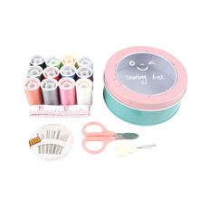 1Set Portable Home Travel Sewing Kits Box Sewing Pattern Fabric Pincushion Needle Threads Scissors Sewing Tools Accessories 2024 - buy cheap