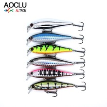 AOCLU wobbler 6 pcs/lot Jerkbait 6 Colors 6.5cm 5.5g Hard Bait Minnow Fishing lures Bass Suspending 10# VMC hooks Free Shipping 2024 - купить недорого