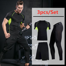 3 Pcs Outdoor Jogging Sport Suits Men Gym Sportswear Running Track Suits Fitness Body Building Suit Male Sport Outwear Clothing 2024 - buy cheap