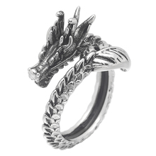 Новое поступление, модные массивные кольца с животными в стиле панк для мужчин и женщин, винтажное открытое ретро кольцо с драконом, ювелирные изделия 2024 - купить недорого