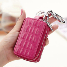 Moxi Genuine Leather Key Holders Housekeeper Alligator Key Purse Fashion Car Key Bag Mulfifunction Real Cowskin 2024 - buy cheap