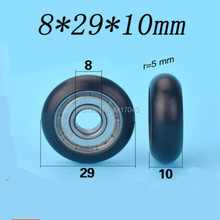 Бесплатная доставка 10 шт 8*29*10 мм нейлон POM 608ZZ подшипник стальной ролик колеса пластиковое покрытие пластиковый подшипник движущийся шкив 2024 - купить недорого