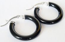 Бесплатная доставка @ @ @ @ @ Мода женская стерлингового серебра 925 Черный камень Кольца Серьги 2024 - купить недорого