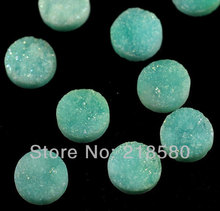 H-DCB32 25pcs Green Quartz Round Drusy Druzy Cabochon Beads 8mm 10mm 12mm 14mm 2024 - buy cheap