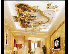 Пользовательские фото обои 3d фрески сад Эдема Европейская королевская гостиная спальня лобби потолок Зенит фрески украшение дома 2024 - купить недорого