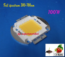 Chip de luz led 100w para cultivo interno, amplo espectro, 380-780nm, 100w, faça você mesmo, crescimento e floração em casa 2024 - compre barato