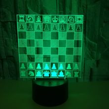 Creative Chess 3d Visual Stereo Table Lamp Send Friends Birthday Gifts Touch 3d Night Lamps Factory Wholesale Desk Lamp 2024 - buy cheap