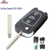Модернизированный раскладной дистанционный брелок 3 кнопки 433 МГц ID46 чип для Kia Carens 2011 2012 2013 2014 2024 - купить недорого