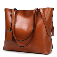 Oil Wax Leather Women Handbag Tote Bags Casual Crossbody Shoulder Bag Designer Ladies Handbags bolsa feminina WBS545 2024 - buy cheap
