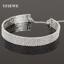 Yfjewe colar de contas de luxo, colar com pingente e pingente fashion para casamento, extravagante, mulheres, bijuterias nacima 2024 - compre barato
