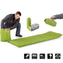Ultraligero colchón inflable cama portátil plegable al aire libre Camping Mat colchón de aire colchoneta con almohada 2024 - compra barato
