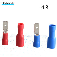 4.8mm 25Female 25Male Spade Insulated Electrical Crimp Terminal Connectors 2024 - buy cheap
