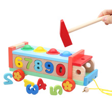 Новые деревянные формы Соответствующие игрушки для детей мальчиков поезд Модели Строительные блоки игра Монтессори 2024 - купить недорого