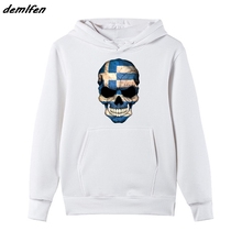 Bandeira grega crânio impresso hoodie 3d design masculino funky velo casaco com capuz jaqueta moda masculina moletom harajuku streetwear 2024 - compre barato