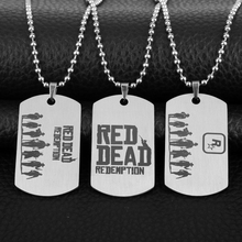 Heyu jogo jóias red dead redemption colar de aço inoxidável cão tag pingente colar grânulo corrente collier 2024 - compre barato