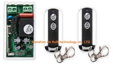 Interruptor sem fio 1ch ac 220 v, receptor e 2 peças, controle remoto à prova d'água, de metal