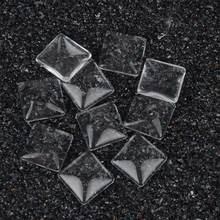 50pcs/lot 12mm High Quality Square Flat Back Clear Transparent Glass Cabochon For DIY Jewelry Accessories 2024 - buy cheap