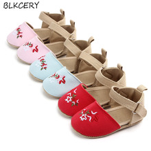 Brand Baby Girls Shoes with Flowers Infant Girl Shoes 1 Year Toddler Flats Shoes Newborn Footwear Soft Sole Crib Shoe First Step 2024 - buy cheap