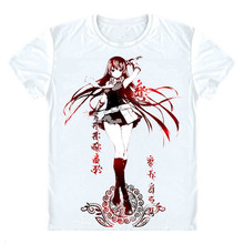 ¡Akame ga Kiru! Akame Ga Kill Camisetas de manga corta del asesino de ojos rojos, camisa Cosplay de Anime de Akame of the Demon Sword Murasame 2024 - compra barato