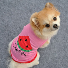 Camiseta de algodón 100% para perros, chaleco suave de verano y otoño, Camiseta estampada de sandía dulce para cachorros y perros pequeños, disfraz de Chihuahua 2024 - compra barato