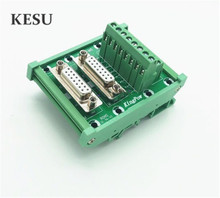 Doble DB15 15 pin 8PIN + 7Pin puertos D-SUB hembra macho Terminal Breakout PCB placa Módulo adaptador conector 2024 - compra barato