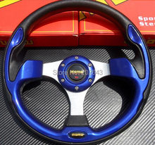 GV-ST008 volante de coche universal azul para racing13''320mm volante de cuero de pvc con diseño de coche 2022 - compra barato