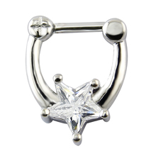 Small Septum Rings Star Shape Zirconia Septum Piercing Fashion Girls Septum Jewellery 16g Nose Piercing Jewelry 2024 - buy cheap