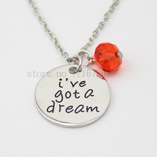 2015 New Inspirational Rapunzel Necklace."I 've got a dream"crystal silver Pendant Necklaces for women or girls gift 2024 - buy cheap