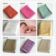 Dvotinst Crochet Knitted Soft Cotton Baby Wraps Baby Photography Props Fotografia Background Blanket Infant Toddler Studio Props 2024 - buy cheap