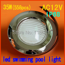 Factory direct sale 35W embedded led swimming pool light 35W*(558pcs) IP68 underwater led pool light Stainless Steel Face Cover 2024 - buy cheap