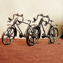 Винтажная антикварная модель велосипеда из металла, бронзовая ручная работа, украшение для дома, реквизит для фотосъемки, аксессуары, коллекционные фигурки 2024 - купить недорого