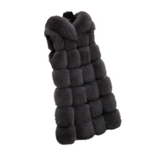 Lisa Colly New winter Women Long Faux fur Vest coat jacket fox fur Vest coat Overcoat Thick Furs vest Coat Outwear With Hooded 2024 - buy cheap
