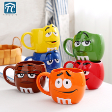 M & M's Beans-tazas de cerámica de colores para beber, café, avena, taza de café, esmalte, Taza de leche, agua, té 2024 - compra barato