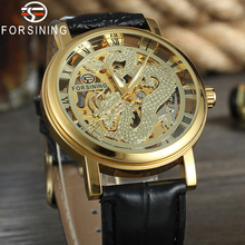 Forsining Mens Watch Top Brand Luxury Military Sport Hand Wind Mechanical Wristwatch Skeleton Male Clock relogio masculino 0629 2024 - buy cheap