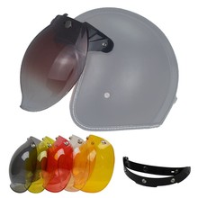 Motorcycle helmet sun shield / 3/4 motorcycle helmet lens bubble sun visor / retro helmet lens windshield / 12 colors optional 2024 - buy cheap