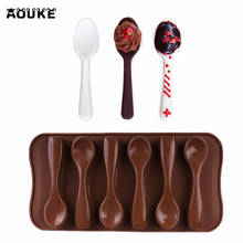 Spoons Candy Chocolate Silicone Molds Fondant Cake Molds Ice Cubes Cookies Decorating Mould Baking Tools Biscuits Moulds 2024 - buy cheap