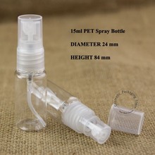 Promotion 50pcs/lot 15ml PET Liquid Plastic Spray Bottle Women 1/2OZ Cosmetic Atomizer  Lid Perfume Small Refillable Pot 2024 - buy cheap