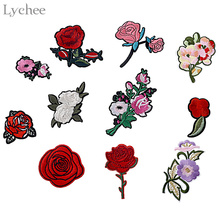 Lichia 11 pçs/set Rose Flor Patches Bordados Feitos À Mão Sew Sobre Patches Para Vestuário DIY Costura Craft Roupas Jeans Decoração 2024 - compre barato