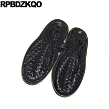 High Quality 2021 New Summer Breathable Men Loafers Shoes Lightweight Slip On British Style Driving Fashion Luxury Black Woven 2024 - buy cheap