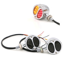 Luz LED intermitente de freno Universal para motocicleta, indicador de señal de giro, 4 cables, doble, para deporte, bicicleta, Bobber, Chopper, Touring, Atv, 12V 2024 - compra barato