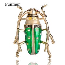 Funmor Vivid Cicada Insect Shape Brooch Enamel Pins Men Children Coat Lapel Shirt Decoration Jewelry Gathering Accessories Gifes 2024 - buy cheap