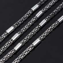 LOULEUR 2 Meter/lot Stainless Steel Link Chain for Men Chunky Statement Necklace With Tube for Pendant Necklace Jewelry Making 2024 - buy cheap