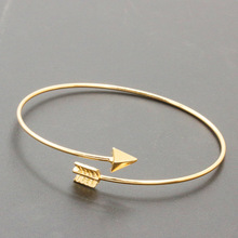 2016 Hot Sale New Fashion Gold Silver Adjustable Round Arrow Bangle Bracelet for Women Bangles Jewelry Wholesale 2024 - buy cheap